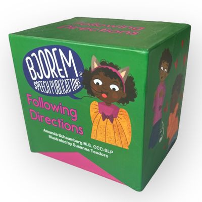 Bjorem Speech Following Directions Deck of 87 Cards for Kids with Autism, ADHD, and Special Needs to Enhance Listening, Processing and Following Instructional Skills, OT, PT, SLP, ABA, Medium, Green