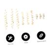 9pcs Dreadlocks Beads Spiral Coil Hair Cuffs for Girls view 2
