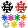 CHENGJIAO 100 Custom Poker Chips,Plastci Poker Tokens Tokens Printed with Your Text,Full Color Personalized Logo and Image,Put Design on a Chip,Set for Bar Tokens,Party Card Game,Wedding (White) view 2