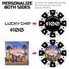 CHENGJIAO 100 Custom Poker Chips,Plastci Poker Tokens Tokens Printed with Your Text,Full Color Personalized Logo and Image,Put Design on a Chip,Set for Bar Tokens,Party Card Game,Wedding (White) view 3
