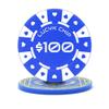 CHENGJIAO 100 Custom Poker Chips,Plastci Poker Tokens Tokens Printed with Your Text,Full Color Personalized Logo and Image,Put Design on a Chip,Set for Bar Tokens,Party Card Game,Wedding (White) view 4