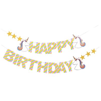 BCOATH 2pcs Happy Birthday Letter Pull Flag Bunting Ornament Theme Party Supplies for Decorations Silver for Memorable Birthday Celebrations
