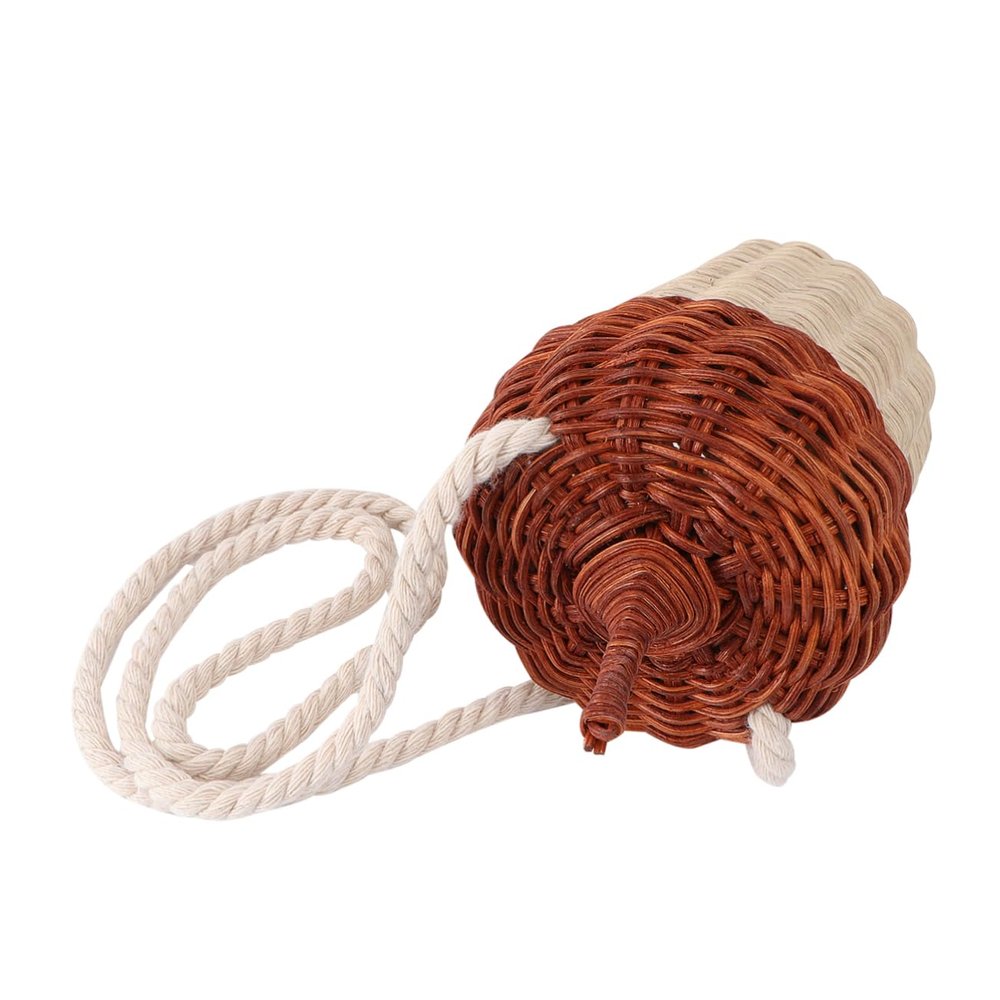 SHERCHPRY Boys and Girls Cross Body Pouch Handwoven Rattan Mini Handbag Lightweight -shaped Bag for Boys and Girls Creative Photography Prop Portable for Outdoor Use