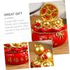 Amosfun 2pcs Resin Craft Desktop Money Bag Decor for Year Celebration Lucky Feng Shui Adornment for Compact Decorative Craft for Prosperity and Joy view 2