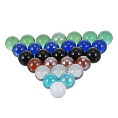 Amosfun 30pcs Colorful Decorative Glass Marbles for Fish Tanks and Crafts Versatile Glass Ball Toys for Play and Home Decor Mixed Colors