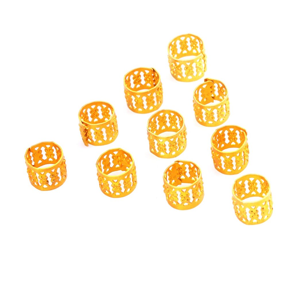 Hair Braid Rings 150 Pcs Copper Mixed Style Cuffs for Halloween Season