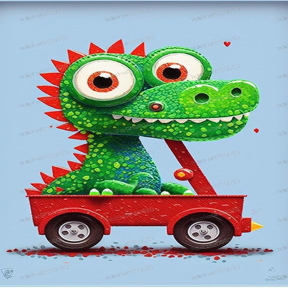 1000 Piece Cartoon Animal Puzzles - Cute Green Dragon - Fun Family 1000 Piece Jigsaw Puzzle, 20 X 30 Inch, Recyclable Wooden Puzzle Pieces, Favorite Recreational Activity Or Gifts