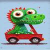 1000 Piece Cartoon Animal Puzzles - Cute Green Dragon - Fun Family 1000 Piece Jigsaw Puzzle, 20 X 30 Inch, Recyclable Wooden Puzzle Pieces, Favorite Recreational Activity Or Gifts view 1