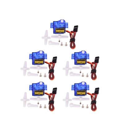 CRUMPS 5pcs/lot SG-90 9G Micro Servo Motor for Robot 6CH RC 250 450 Helicopter Airplane Glider Mini Car (Color : 5PCS)