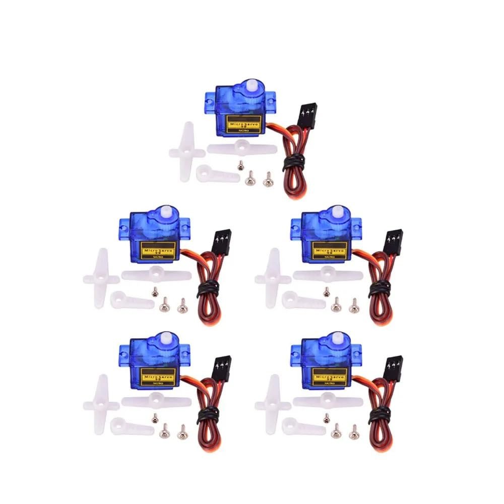 CRUMPS 5pcs/lot SG-90 9G Micro Servo Motor for Robot 6CH RC 250 450 Helicopter Airplane Glider Mini Car (Color : 5PCS)