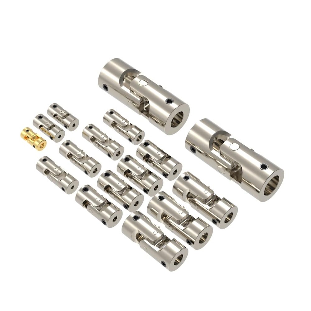 CRUMPS Rc Boat Car Metal Universal Joint Coupling Cardan Joint 2mm/2.3mm/3mm/3.175mm/4mm/5mm/6mm/8mm/10mm Shaft Motor Gimbal Connector (Color : D11L23-5mmx6mm)