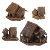 Vaguelly 4pcs Miniature Fairy House Decorations Tiny Landscape Ornaments for Home Office and Garden Versatile Bonsai Accessories for Terrariums and Micro Landscapes view 1