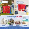 COSTWAY Giant 4 in a Row Game with Storage Carry Bag, Jumbo 4-to-Score Game w Chess, Quick Release Slider for Kids Adults, Indoor Outdoor Backyard Connect Game Set (Blue&Red) view 2