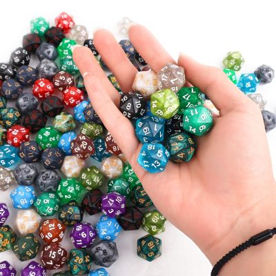 BUWUSMU 150 Pieces Polyhedral Dice Sets - Multi-Colored Assortment with Black Pouch, Compatible with RPG MTG Tabletop Role-Playing Games(20-Sided Style)