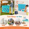 COSTWAY Giant 4-in-a-Row Game with Storage Carry Bag, Jumbo 4-to-Score Game with Chesses, Quick Release Slider for Kids Adults, Indoor Outdoor Backyard, Free-Standing/Wall-mounting (Red&Orange) view 2