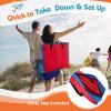 COSTWAY Giant 4-in-a-Row Game with Storage Carry Bag, Jumbo 4-to-Score Game with Chesses, Quick Release Slider for Kids Adults, Indoor Outdoor Backyard, Free-Standing/Wall-mounting (Red&Orange) view 3