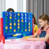 COSTWAY Giant 4 in a Row Game with Storage Carry Bag, Jumbo 4-to-Score Game with Chess, Quick Release Slider for Kids Adults, Indoor Outdoor Backyard Game Set, Free-Standing/Wall-mounting (Blue) view 2
