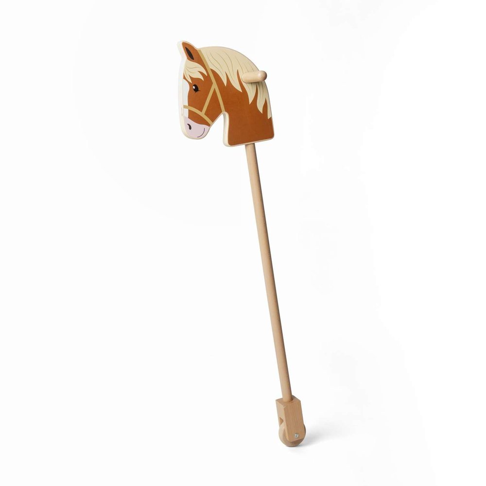 Bigjigs Toys Wooden Hobby Horse - Ride On Stick Horses, Pretend Play Pony, Gifts for Toddlers, Sustainably Made with Eco Friendly Wood, Age 18+ Months