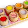 Bigjigs Toys Rainbow Sensory Board - 10 Piece Wooden Touch & Match Tray, Shape Sorter with Different Textures, Montessori Play, Fun & Educational Kids Toy, Baby & Toddler Gifts, Age 1+ Years view 2