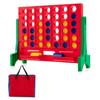 COSTWAY Giant 4 in a Row Game with Storage Carry Bag, Jumbo 4-to-Score Game with Chess, Quick Release Slider for Kids Adults, Indoor Outdoor Backyard, Free-Standing/Wall-mounting (Red&Green) view 1