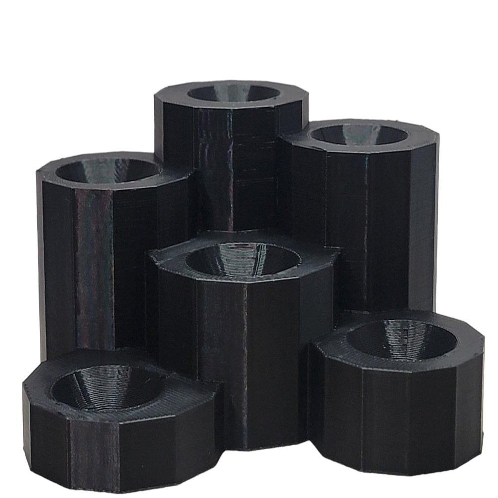 Tiered Marble Display for 1" Marbles Spheres or Orbs (Black)