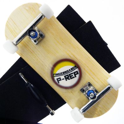 P-REP V2 Pro Performance Complete Wooden Fingerboard kit with Urethane Wheels and Bushings 34mm - Bamboo