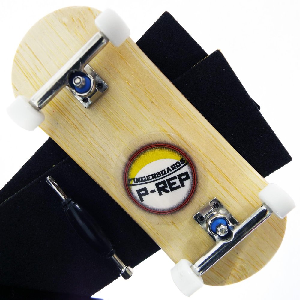 P-REP V2 Pro Performance Complete Wooden Fingerboard kit with Urethane Wheels and Bushings 34mm - Bamboo