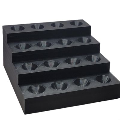 4 Tier Display for Marbles 1" Spheres or Orbs (Black)