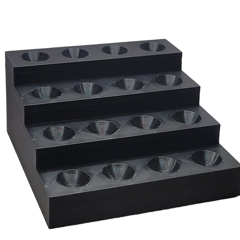 4 Tier Display for Marbles 1" Spheres or Orbs (Black)