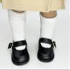 18 inch Doll Outfit-School Plaid Jumper include Blouse and Hair Accessory/Add on Option: Sock and Shoe (Doll is not included) (Dropped Waist Jumper,White Sock,Matte Black Shoe, Solid Khaki) view 4