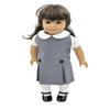 18 inch Doll Outfit-School Plaid Jumper include Blouse and Hair Accessory/Add on Option: Sock and Shoe (Doll is not included) (Dropped Waist Jumper,White Sock,Shiny Black Shoe, Solid Grey) view 1