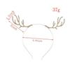 2pcs Golden Alloy Crystal Antler Hair Hoop Xmas for Girls view 3