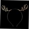2pcs Golden Alloy Crystal Antler Hair Hoop Xmas for Girls view 4