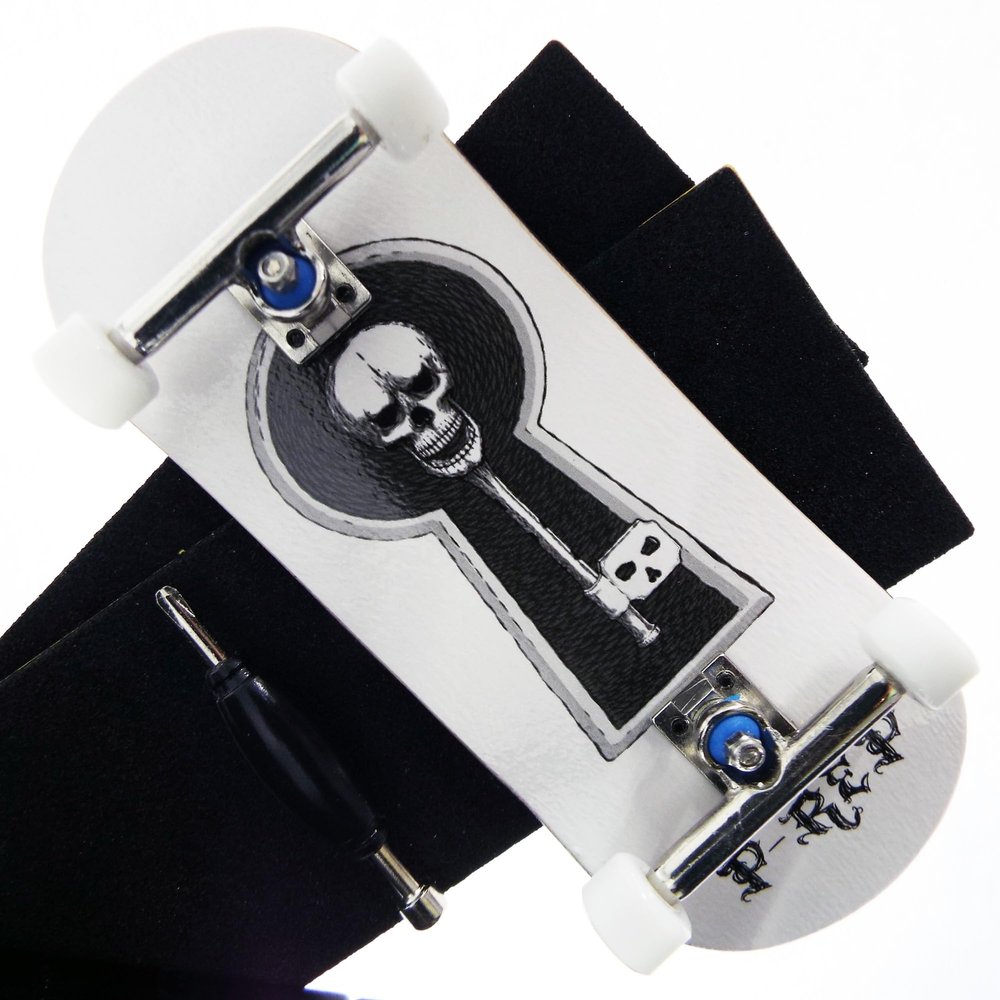 P-REP V2 Pro Performance Complete Wooden Fingerboard kit with Urethane Wheels and Bushings 34mm - Skeleton Key