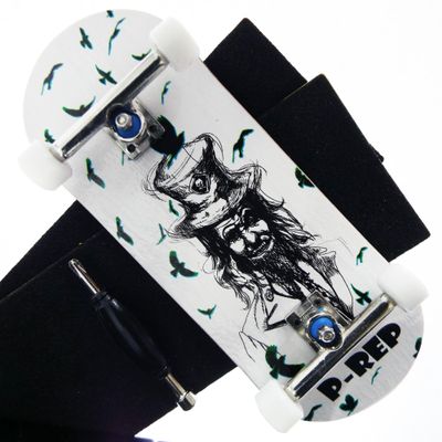 P-REP V2 Pro Performance Complete Wooden Fingerboard kit with Urethane Wheels and Bushings 34mm - Unlucky