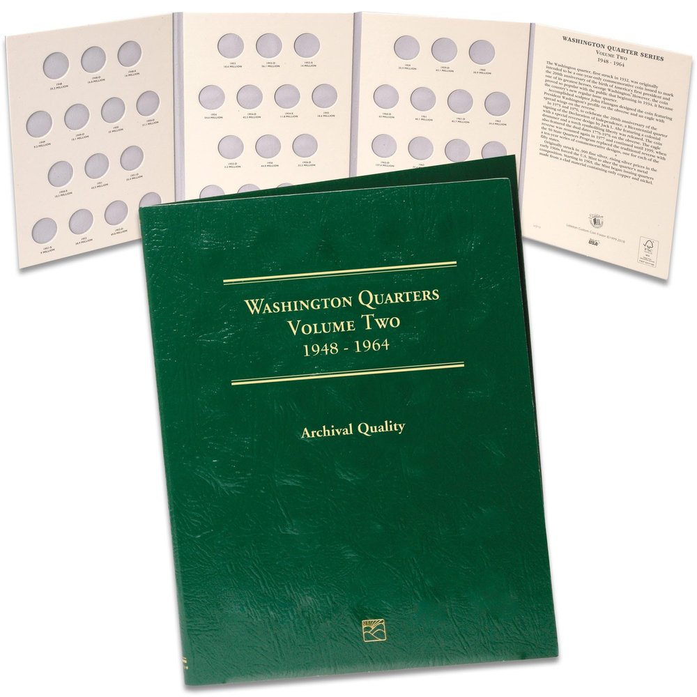 Littleton Coin Company 1948-1964 Washington Quarter Folder, Volume 2
