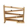 AmishToyBox.com Wooden Ball Roller Racetrack Toy, with 8 Wooden Balls, Harvest Stained Finish view 1