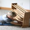 AmishToyBox.com Wooden Ball Roller Racetrack Toy, with 8 Wooden Balls, Harvest Stained Finish view 2