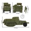 BMC CTS WW2 US M3 Halftrack - 4pc OD Green Plastic Army Men Armored Vehicle view 2
