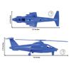 TimMee Air Support Helicopters - 2pc Blue Plastic Army Men Choppers US Made view 2
