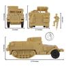 BMC CTS WW2 US M3 Halftrack - 4pc Tan Plastic Army Men Armored Vehicle view 2