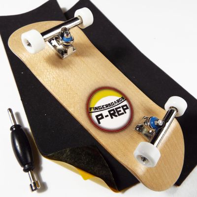 P-REP V2 Pro Performance Complete Wooden Fingerboard kit with Urethane Wheels and Bushings 32mm - Maple