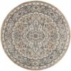HomeRoots 480250 5 x 5 ft. Beige & Gray Oriental Power Loom Non Skid Round Area Rug view 1