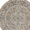 HomeRoots 480250 5 x 5 ft. Beige & Gray Oriental Power Loom Non Skid Round Area Rug view 4