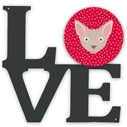 11.5 x 11.75 in. Minskin Cat Love Metal Artwork Wall Decor