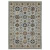 HomeRoots 508013 5 x 8 ft. Blue Beige Gray Green Yellow & Rust Oriental Power Loom Stain Resistant Rectangle Area Rug with Fringe view 1