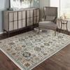 HomeRoots 508013 5 x 8 ft. Blue Beige Gray Green Yellow & Rust Oriental Power Loom Stain Resistant Rectangle Area Rug with Fringe view 2