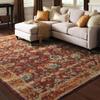 HomeRoots 509992 5 x 7 ft. Red Gold & Green Oriental Power Loom Stain Resistant Rectangle Area Rug view 2