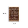 HomeRoots 509992 5 x 7 ft. Red Gold & Green Oriental Power Loom Stain Resistant Rectangle Area Rug view 3