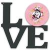 11.5 x 11.75 in. Siberian Husky No.1 Pink Flowers Metal Artwork Love Wall Decor view 1